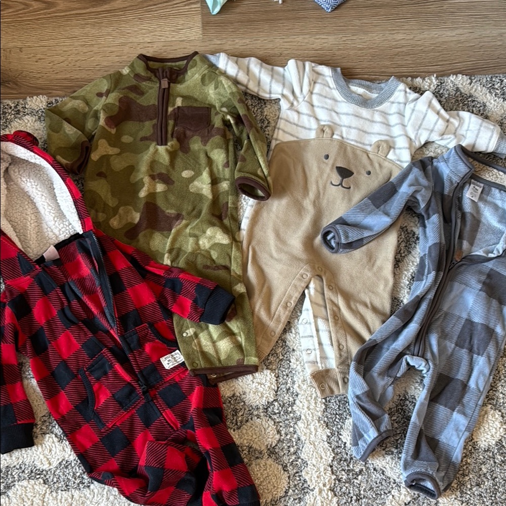 Carter's Red and Black Checkered Baby Hoodie